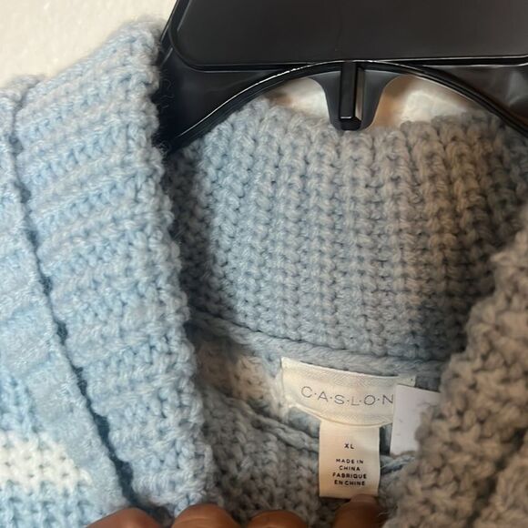Caslon blue striped Sweater XL - Picture 4 of 4